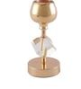 Metal Crystal Cube Golden Candle Stand
