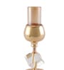 Metal Crystal Cube Golden Candle Stand