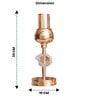 Metal Crystal Cube Golden Candle Stand