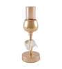 Metal Crystal Cube Golden Candle Stand