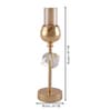 Metal Crystal Cube Golden Candle Stand