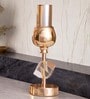 Metal Crystal Cube Golden Candle Stand
