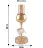 Metal Crystal Cube Golden Candle Stand