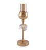 Metal Crystal Cube Golden Candle Stand