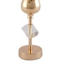 Metal Crystal Cube Golden Candle Stand
