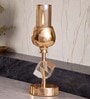Metal Crystal Cube Golden Candle Stand