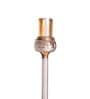 Metal Crystal Filled Golden Candle Stand