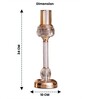 Metal Crystal Filled Golden Candle Stand