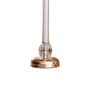 Metal Crystal Filled Golden Candle Stand