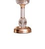 Metal Crystal Filled Golden Candle Stand