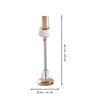 Metal Crystal Filled Golden Candle Stand