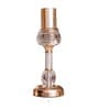 Metal Crystal Filled Golden Candle Stand