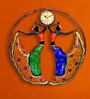 Metal Dancing Dolls with Traditional Wall Clock