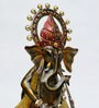 Metal Dancing Ganesha In Multicolour Wall Art