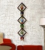 Metal Decorative Handpainted Wall Hanging Musician Frame Showpiece in Multicolour
