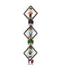 Metal Decorative Handpainted Wall Hanging Musician Frame Showpiece in Multicolour