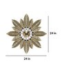 Metal Decorative Wall Clock  Gold Color