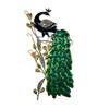 Tickler Iron Peocock Wall Art With LED In Green