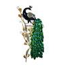 Tickler Iron Peocock Wall Art With LED In Green