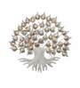 Iron Piple Tree Wall Art With Led In Grey