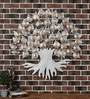 Iron Piple Tree Wall Art With Led In Grey