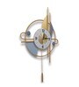 Metal Designer Wing Pendulum Wall Clock In Grey