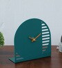 Metal desk clock Green Metal Table clock