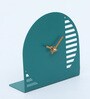 Metal desk clock Green Metal Table clock