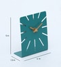 Metal desk clock Green Metal Table clock