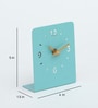 Turquoise Metal Table clock