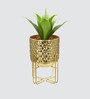 Metal Diamond Punch Table Planter