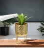Metal Diamond Punch Table Planter