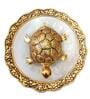 Metal Feng Shui Tortoise On Plate Showpiece