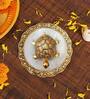 Metal Feng Shui Tortoise On Plate Showpiece