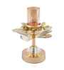 Metal Floral Glow Golden Candle Stand