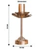 Metal Floral Glow Golden Candle Stand