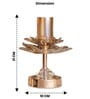 Metal Floral Glow Golden Candle Stand