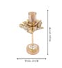 Metal Floral Glow Golden Candle Stand