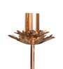 Metal Floral Glow Golden Candle Stand