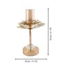 Metal Floral Glow Golden Candle Stand
