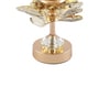 Metal Floral Glow Golden Candle Stand