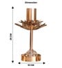 Metal Floral Glow Golden Candle Stand