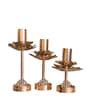 Metal Floral Glow Golden Candle Stand
