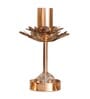 Metal Floral Glow Golden Candle Stand
