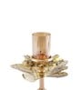 Metal Floral Glow Golden Candle Stand