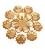 Metal Flower Kamal Cut Urli Single