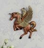 Iron Flying Unicorn Wall Art In Gold