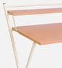 Metal Foldable Study Table in Steam Beech Finish