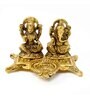 Metal Golden Finish Laxmi Ganesh Diya