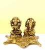 Metal Golden Finish Laxmi Ganesh Diya